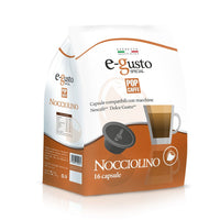 POP COFFEE E-TASTE BOISSONS - NOCCIOLINO 100% fabriqué en Italie
