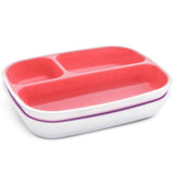 Pack d'assiettes Splash avec compartiments antidérapants (2 unités) - 2 couleurs assorties