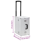 Valise De Pilote Argenté Aluminium - priveeshop.com