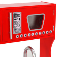 Cuisine En Jouet Pour Enfants Mdf 84X31X89 Cm Rouge Blanc - priveeshop.com