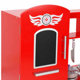 Cuisine En Jouet Pour Enfants Mdf 84X31X89 Cm Rouge Blanc - priveeshop.com