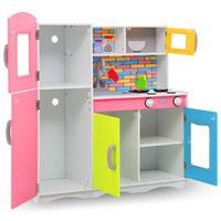 Cuisine En Jouet Pour Enfants Mdf 80X30X85 Cm Multicolore Blanc - priveeshop.com