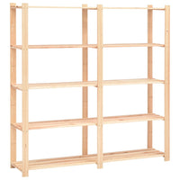 Étagère De Stockage 5 Niveaux 170X38X170 Cm Pin Solide 500 Kg - priveeshop.com
