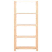 Étagère De Stockage 5 Niveaux 80X38X170 Cm Pin Solide 250 Kg - priveeshop.com