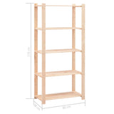 Étagère De Stockage 5 Niveaux 80X38X170 Cm Pin Solide 250 Kg - priveeshop.com