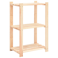 Étagère De Stockage 3 Niveaux 60X38X90 Cm Pin Solide 150 Kg - priveeshop.com