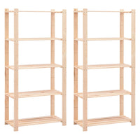 Étagère De Stockage 5 Niveaux 80X38X170 Cm Pin Solide 250 Kg - priveeshop.com