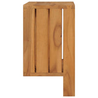 Porte-Serviette Mural 35X20X35 Cm Bois De Teck Solide - priveeshop.com