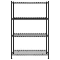 Étagère De Rangement 4 Niveaux 200 Kg Noir - priveeshop.com