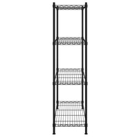 Étagère De Rangement 4 Niveaux 200 Kg Noir - priveeshop.com