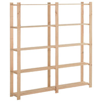 Étagère De Stockage 5 Niveaux 170X28,5X170Cm Bois De Pin Massif Naturel - priveeshop.com
