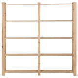 Étagère De Stockage 5 Niveaux 170X28,5X170Cm Bois De Pin Massif Naturel - priveeshop.com