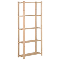 Étagère De Stockage 5 Niveaux 170X28,5X170Cm Bois De Pin Massif Naturel - priveeshop.com