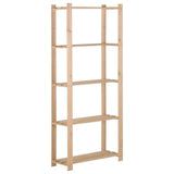 Étagère De Stockage 5 Niveaux 170X28,5X170Cm Bois De Pin Massif Naturel - priveeshop.com