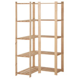 Étagère D'angle De Rangement 5 Niveaux 82,5X82,5X170 Cm Pin - priveeshop.com
