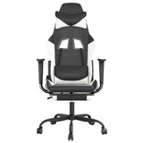 Chaise De Jeu De Massage Noir&Blanc Similicuir - priveeshop.com