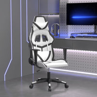 Chaise De Jeu De Massage Noir&Blanc Similicuir - priveeshop.com