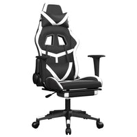 Chaise De Jeu De Massage Noir&Blanc Similicuir - priveeshop.com