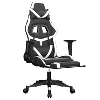 Chaise De Jeu De Massage Noir&Blanc Similicuir - priveeshop.com
