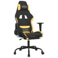 Chaise De Jeu Noir Et Jaune Tissu - priveeshop.com