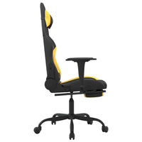 Chaise De Jeu Noir Et Jaune Tissu - priveeshop.com