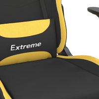 Chaise De Jeu Noir Et Jaune Tissu - priveeshop.com