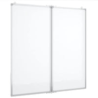 Tableau Blanc Magnétique Pliable 80X80X1,7 Cm Aluminium - priveeshop.com