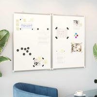 Tableau Blanc Magnétique Pliable 80X80X1,7 Cm Aluminium - priveeshop.com