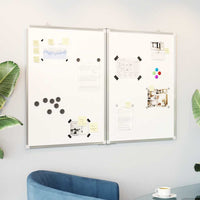 Tableau Blanc Magnétique Pliable 80X80X1,7 Cm Aluminium - priveeshop.com