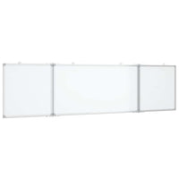 Tableau Blanc Magnétique Pliable 160X40X1,7 Cm Aluminium - priveeshop.com