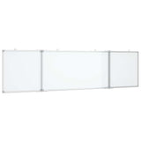 Tableau Blanc Magnétique Pliable 160X40X1,7 Cm Aluminium - priveeshop.com