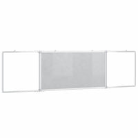 Tableau Blanc Magnétique Pliable 160X40X1,7 Cm Aluminium - priveeshop.com