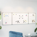 Tableau Blanc Magnétique Pliable 160X40X1,7 Cm Aluminium - priveeshop.com