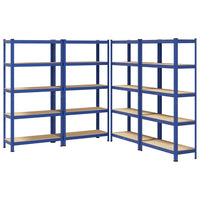 Étagères De Rangement À 5 Niveaux 4 Pcs Bleu - priveeshop.com