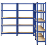 Étagères De Rangement À 5 Niveaux 4 Pcs Bleu - priveeshop.com