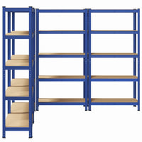 Étagères De Rangement À 5 Niveaux 4 Pcs Bleu - priveeshop.com