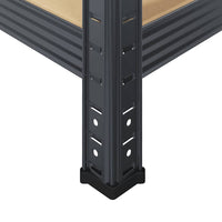 Étagères De Rangement 5 Niveaux 4 Pcs Acier Et Bois Anthracite - priveeshop.com