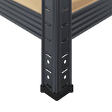 Étagères De Rangement 5 Niveaux 4 Pcs Acier Et Bois Anthracite - priveeshop.com