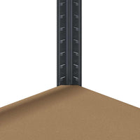 Étagères De Rangement 5 Niveaux 2 Pcs Acier Et Bois Anthracite - priveeshop.com