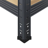 Étagères De Rangement 5 Niveaux 2 Pcs Acier Et Bois Anthracite - priveeshop.com