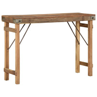 Table D'appoint Marron 110 X 35 X 76 Cm Bois Recyclé Solide