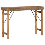 Table D'appoint Marron 110 X 35 X 76 Cm Bois Recyclé Solide