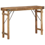 Table D'appoint Marron 110 X 35 X 76 Cm Bois Recyclé Solide