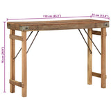 Table D'appoint Marron 110 X 35 X 76 Cm Bois Recyclé Solide