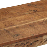 Banc Naturel 110 X 35 X 46 Cm Bois Ancien Récupéré