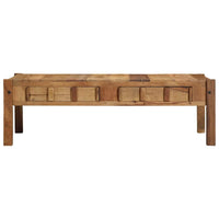 Table Basse Marron 110 X 54 X 35 Cm Bois Recyclé Solide