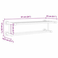 Porte-Serviettes 61 X 23 X 17 Cm Acier Inoxydable - priveeshop.com