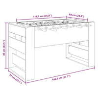 Table De Football 146,5 X 74 X 85 Cm Bois D'ingénierie - priveeshop.com