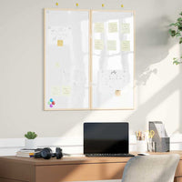 Tableau D'affichage Blanc 80 X 80 X 1.4 Cm Bois De Pin Massif - priveeshop.com