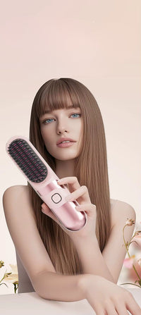 Fer à Lisser Sans Fil Rechargeable – Céramique Tourmaline 200°C